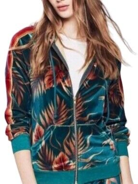 AVIATOR NATION | Rare Velvet Jacket Green With Palms